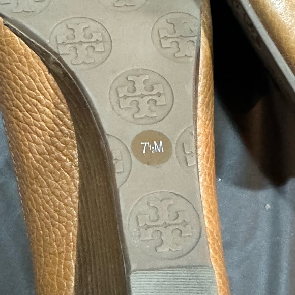 Tory Birch Wedge Heel Peep Toe 7 1/2 - Picture 4 of 6